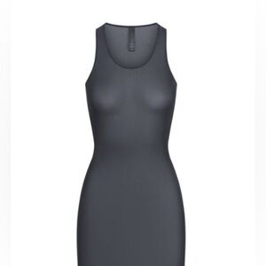 Skims Gray Mesh Mini Dress and Coverup with High Neckline #summer #vacation